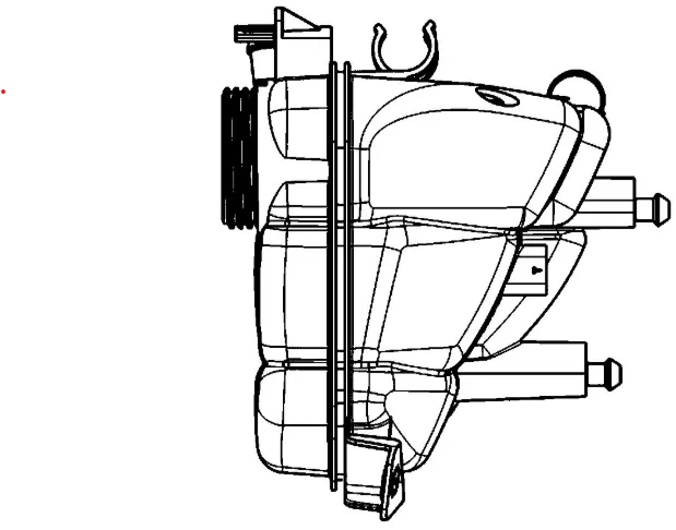 CRT 231 000S – CLEVITE 77 Coolant Reservoir, OE Replacement - view 3